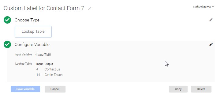 Contact Form 7 Lookup Table