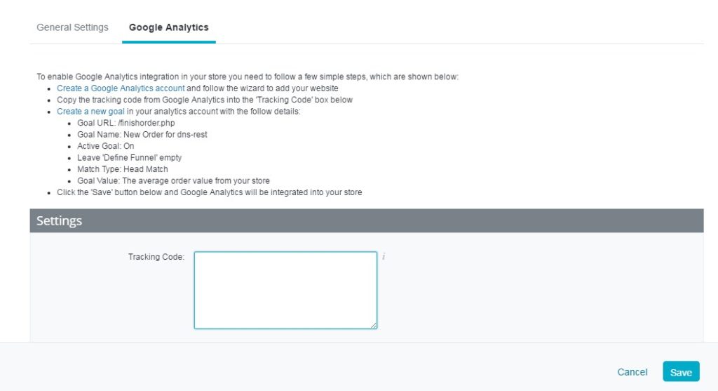 BigCommerce Google Analytics (Google Analytics)